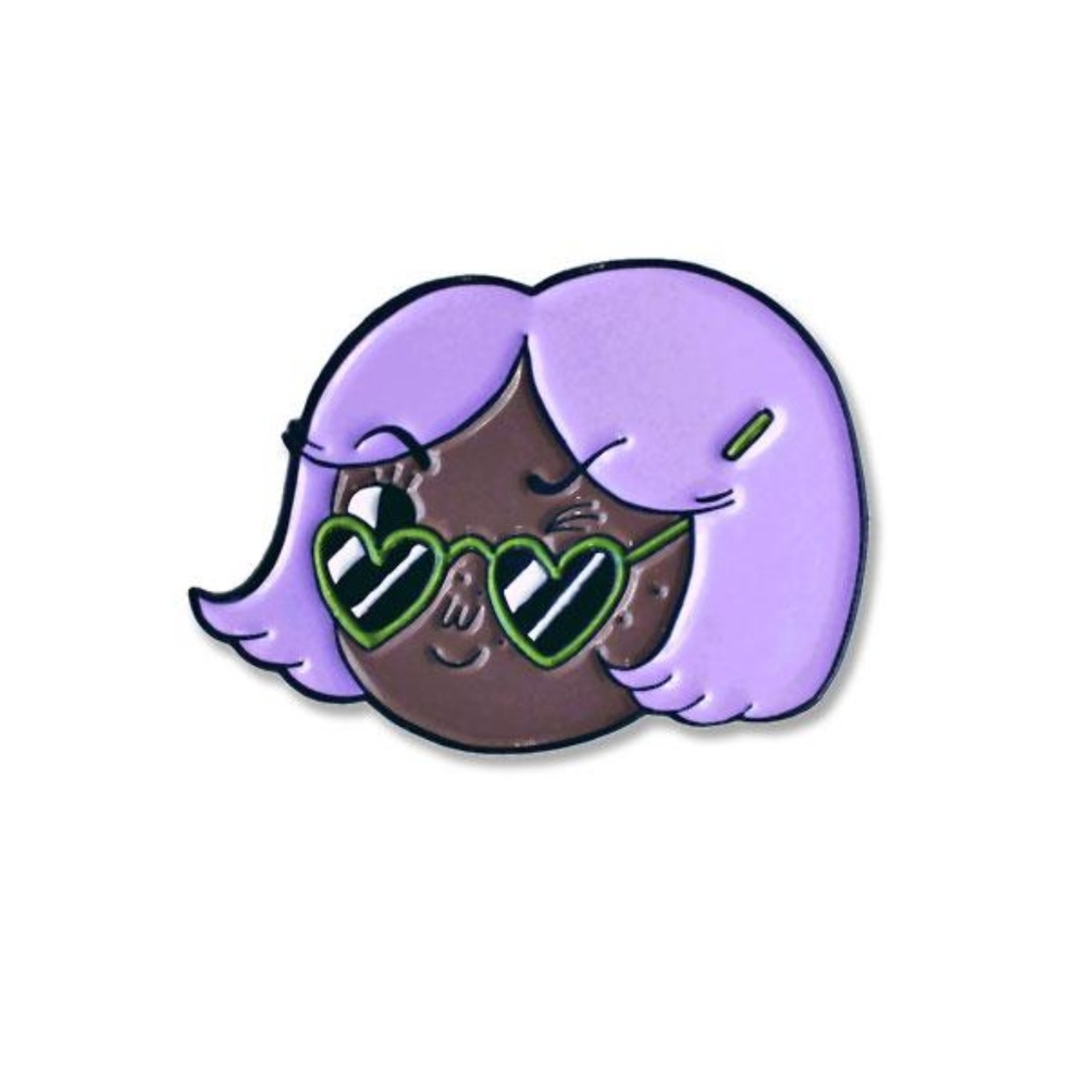 Tuesday Bassen Winking Girl Pin Free with Purchase